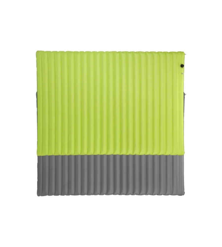 Brunner Campeggio|Materasso matrimoniale gonfiabile con pompa integrata da campeggio "alveobed double" grigio e verde 220x75 cm