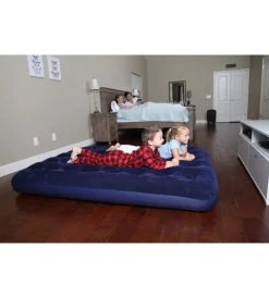 Bestway Campeggio|Materasso matrimoniale gonfiabile floccato in vinile blu 191x137x22 cm - cod. 67002