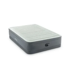 Campeggio-Intex Materasso piazza e mezza autogonfiante "airbed dura-beam premaire i" colore grigio chiaro con pompa integrata, 137x191x46 - cod. 64904nd