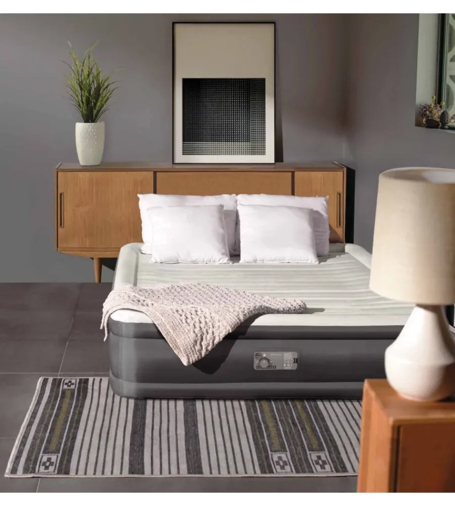 Clearance Materasso piazza e mezza gonfiabile "truaire" marrone 137x191x33 cm - cod. 64028 Campeggio