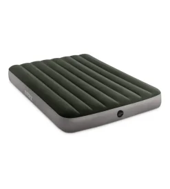 Campeggio-Intex Materasso piazza e mezza gonfiabile "airbed dura-beam standard prestige downy" con pompa a batteria verde 137x191x25 cm - cod. 64778