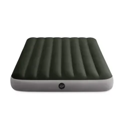 Campeggio-Intex Materasso piazza e mezza gonfiabile "airbed dura-beam standard prestige downy" con pompa a batteria verde 137x191x25 cm - cod. 64778