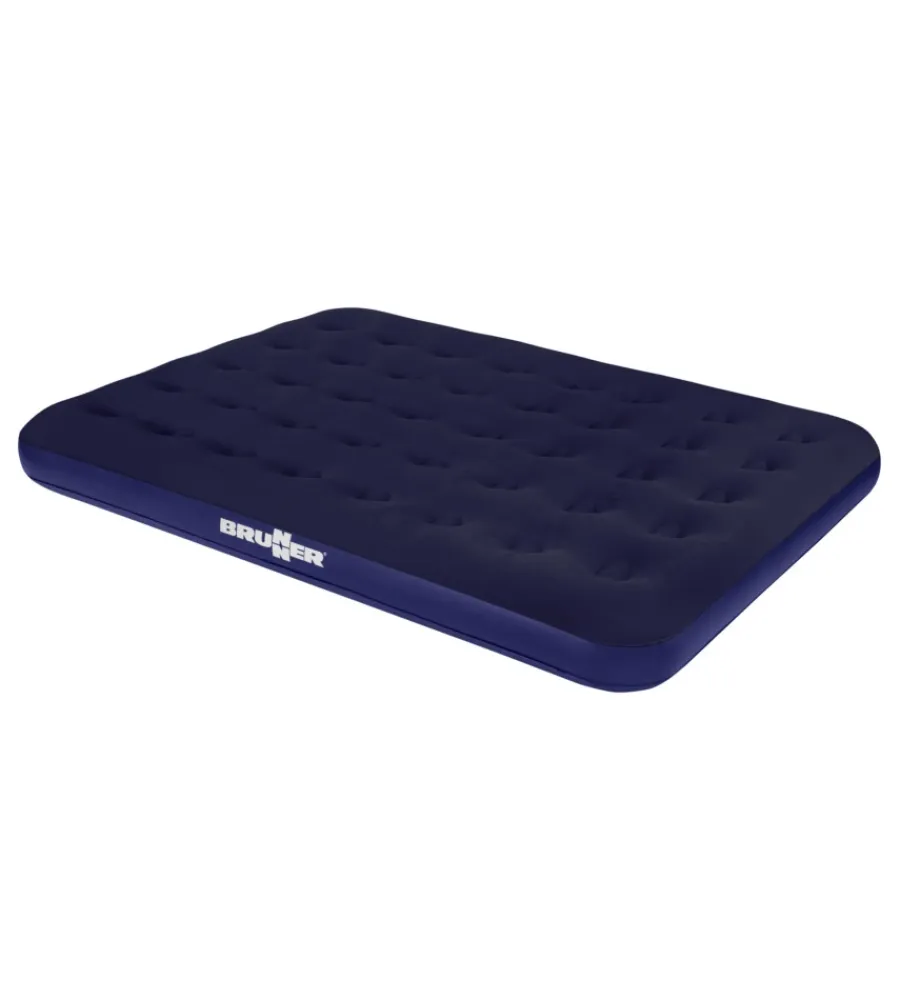 Campeggio-Brunner Materasso piazza e mezza gonfiabile da campeggio "flair double" blu 191x137x22 cm