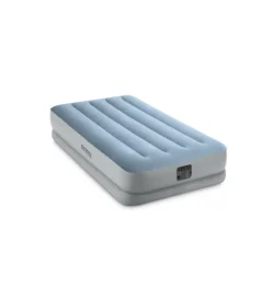 Intex Campeggio|Materasso singolo autogonfiante "airbed dura-beam mid-rise comfort" azzurro con pompa usb incorporata 99x191x36 cm - cod. 64157