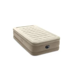 Campeggio-Intex Materasso singolo autogonfiante "dura-beam pillow ultra push" colore beige con pompa inclusa, 99x191x46 cm - cod. 64426nd