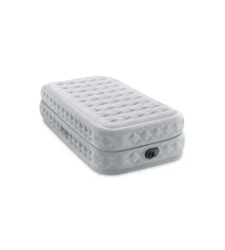 Discount Materasso singolo autogonfiante "airbed dura-beam supreme air-flow" colore grigio chiaro con pompa integrata, 99x191x51 cm - cod. 64488nd Campeggio
