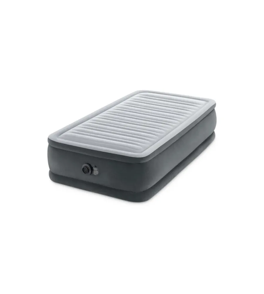 Campeggio-Intex Materasso singolo autogonfiante "airbed dura-beam comfort-plush elevated" colore grigio chiaro, 99x191x46 cm - cod. 64412nd