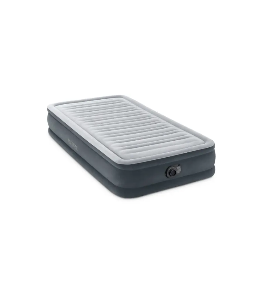 Online Materasso singolo autogonfiante "airbed dura-beam comfort-plush mid-rise" con pompa elettrica integrata grigio 99x191x33 cm - cod. 67766nd Campeggio