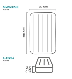 Hot Materasso singolo autogonfiante