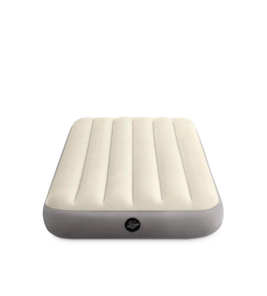 Campeggio-Intex Materasso singolo gonfiabile "airbed dura-beam single-high" crema 99x191x25 cm - cod. 64101
