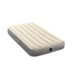 Campeggio-Intex Materasso singolo gonfiabile "airbed dura-beam single-high" crema 99x191x25 cm - cod. 64101