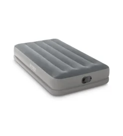 Campeggio-Intex Materasso singolo gonfiabile "airbed dura-beam prestige mid-rise" con pompa usb incorporata grigio 99x191x30 cm - cod. 64112