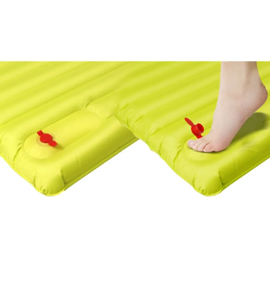 Materasso singolo gonfiabile da campeggio "alveobed ip" grigio e verde 220x75 cm Campeggio