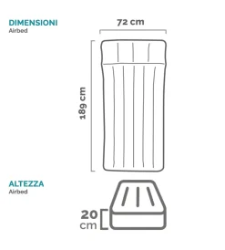 Intex Campeggio|Materasso singolo gonfiabile 