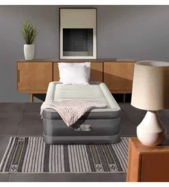 Campeggio-Intex Materasso singolo gonfiabile "truaire comfort plush" marrone 99x191x46 cm - cod. 64032