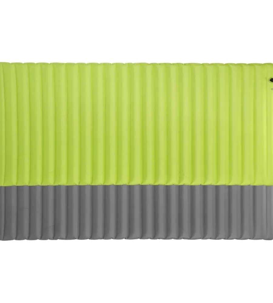 Materasso singolo gonfiabile con pompa integrata da campeggio "alveobed single" grigio e verde 220x75 cm Campeggio