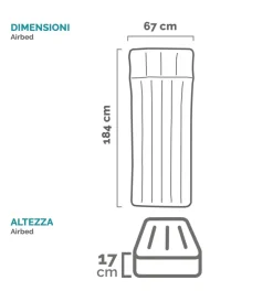 Campeggio-Intex Materasso singolo gonfiabile 