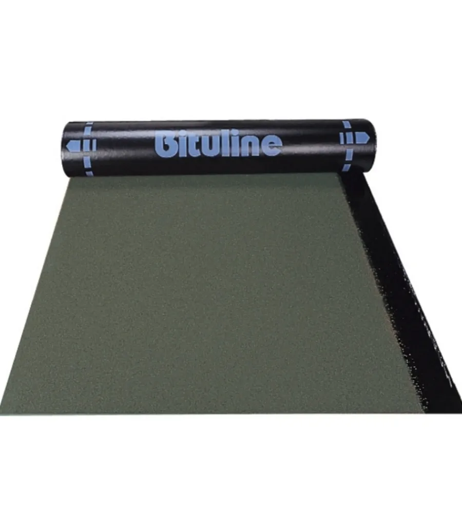 Membrane E Guaine Liquide-Onduline Membrana / guaina impermeabilizzante "bituline ardesia" colore verde - 1 x 5 metri - .