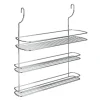 Accessori Cucina|Mensola 3 piani porta spezie porta rotolo cromato lonardo cm. 35
