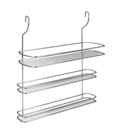 Accessori Cucina|Mensola 3 piani porta spezie porta rotolo cromato lonardo cm. 35
