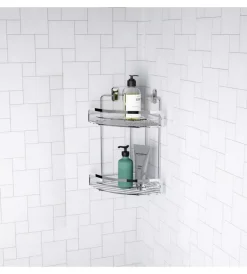 New Mensola ad angolo per doccia "compact" 2 ripiani Docce E Accessori