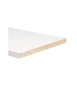 Kimono Decorazione Pareti|Mensola in legno truciolare nobilitato bianco bordato su 2 lati, 2000x600x16 mm