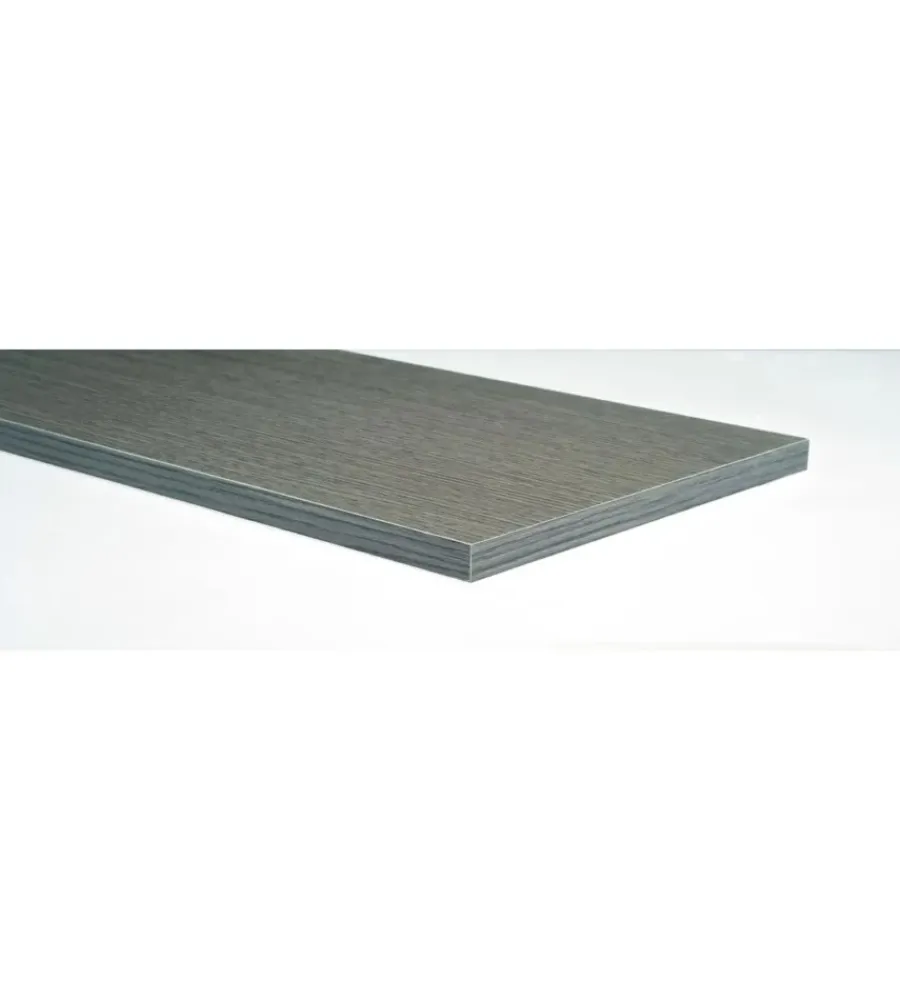 Decorazione Pareti-Kimono Mensola in legno truciolare nobilitato rovere grigio, 1000x600x18 mm
