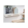 Decorazione Pareti-Kimono Mensola pallet bianca, 60x23,5x3,8 cm