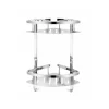 Docce E Accessori-Decor Bagno Mensola portaoggetti da doccia in acciaio cromato, 23x23x36 cm
