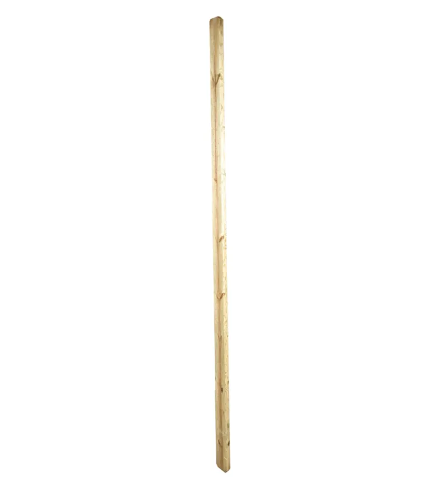 Reti, Recizioni E Cancelli Per Giardino- Mezzopalo da giardino tondo in legno di pino 8x200 h cm