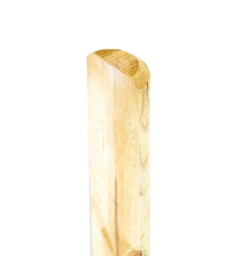 Reti, Recizioni E Cancelli Per Giardino- Mezzopalo da giardino tondo in legno di pino 8x200 h cm