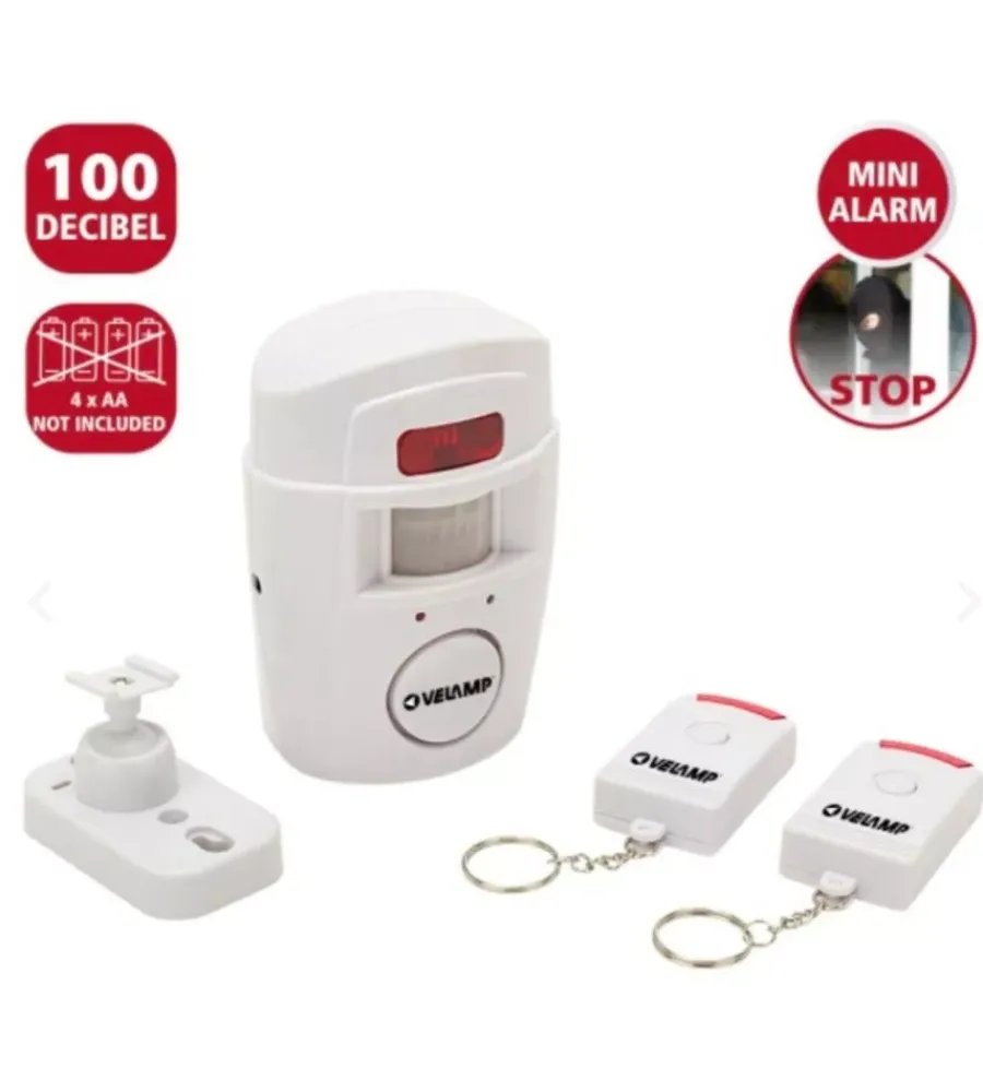 Velamp Allarmi|Mini allarme velam con rilevatore di presenza e 2 telecamere