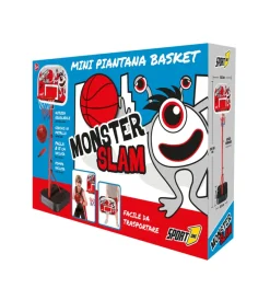Giochi E Casette Bimbo- Mini piantana basket per bambini monster slam