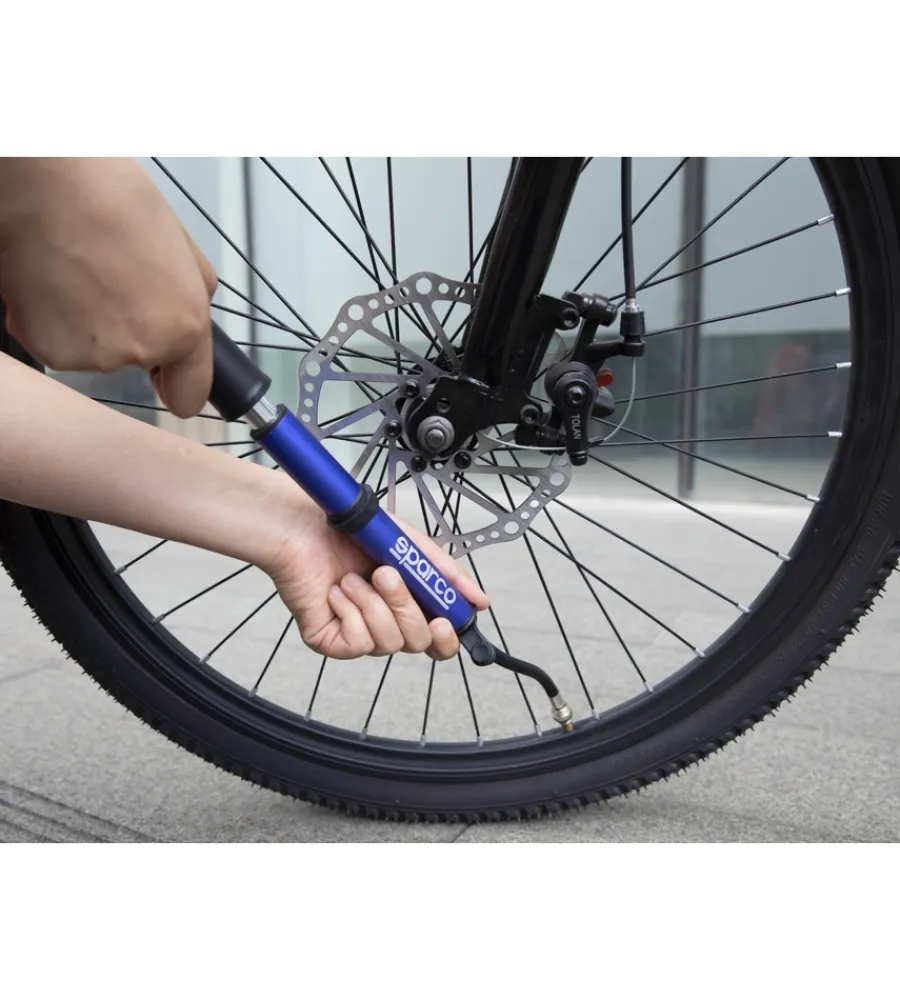 Online Mini pompa per bicicletta blu in alluminio Bici