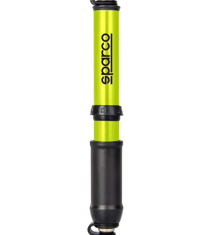 Bici-Sparco Mini pompa per bicicletta in alluminio gialla
