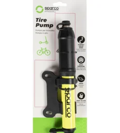 Bici-Sparco Mini pompa per bicicletta in alluminio gialla