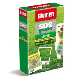 Piante Fiori E Sementi|Miscuglio sementi con concime sos prato 2 in 1, 1 kg.