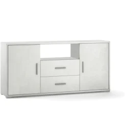 Discount Mobile 2 ante 2 cassetti finitura ossido bianco Credenze E Buffet