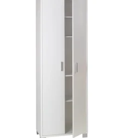 Mobili Multiuso-Sarmog Mobile 2 ante bianco fiammato, 63x183x34 cm