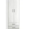 Mobili Multiuso-Sarmog Mobile 2 ante e 2 cassetti ossido bianco,  71x41x182 cm