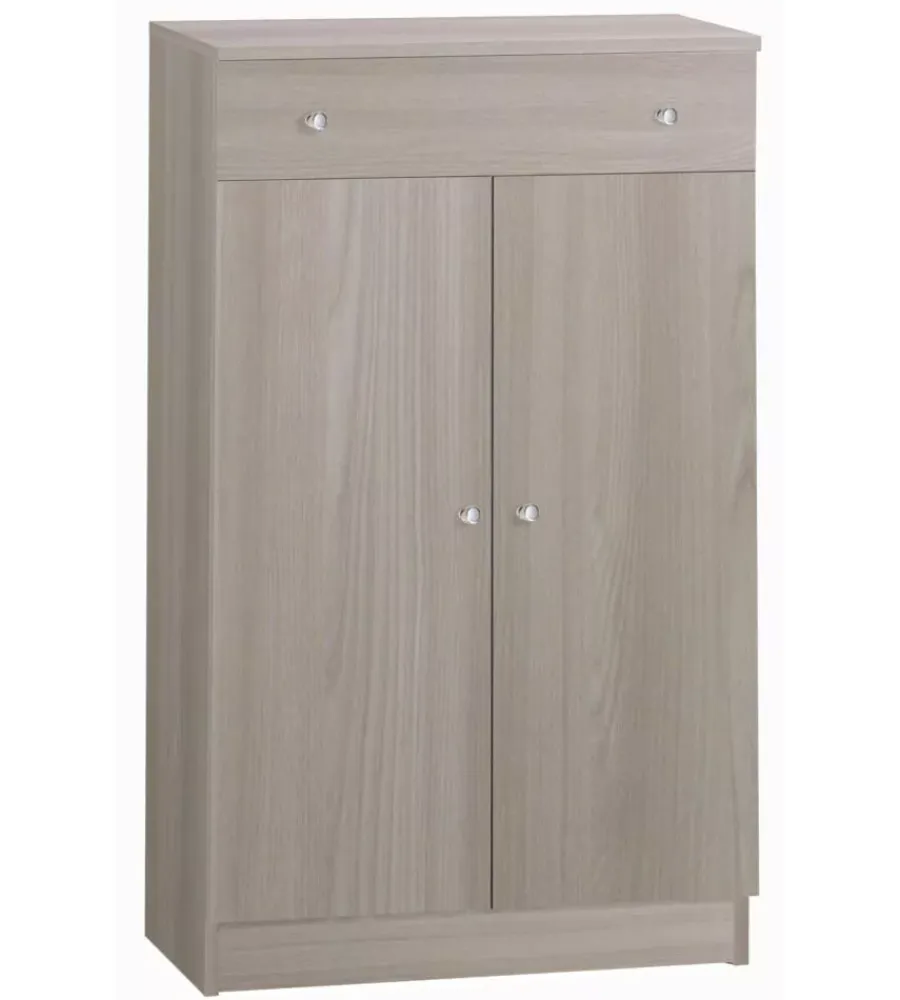 Mobili Multiuso-Sarmog Mobile 2 ante e 1 cassetto olmo chiaro, 62x105x34 cm