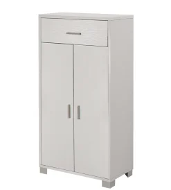Sarmog Mobili Multiuso|Mobile 2 ante e 1 cassetto bianco, 63x124x34 cm