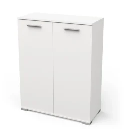 Credenze E Buffet|Mobile 2 ante "izzy" bianco opaco, 79,7x35,1x101,7 cm