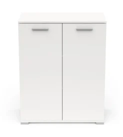 Credenze E Buffet|Mobile 2 ante "izzy" bianco opaco, 79,7x35,1x101,7 cm