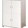 Sarmog Credenze E Buffet|Mobile 4 ante olmo con ante bianco fiammato - l.107 x h.162 x p.41 cm.