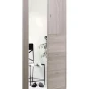 Mobili Multiuso-Sarmog Mobile 5 ante olmo con ante specchio naturale, 83x190x29 cm