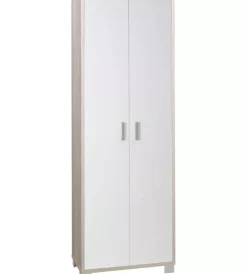 Mobili Multiuso-Sarmog Mobile 2 ante olmo e bianco, 63x183x34 cm