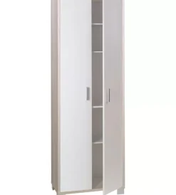 Mobili Multiuso-Sarmog Mobile 2 ante olmo e bianco, 63x183x34 cm