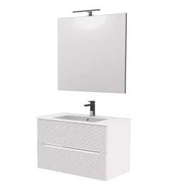 Mobili Bagno-Decor Bagno Mobile bagno "canaletto" bianco opaco, 80 cm