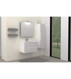 Mobili Bagno-Decor Bagno Mobile bagno "canaletto" bianco opaco, 80 cm